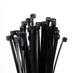 Brida para cables de nailon estabilizada a rayos ultravioleta negra